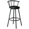 Monarch Specialties Bar Stool, Set Of 2, Swivel, Bar Height, Metal, Pu Leather Look, Black, Contemporary, Modern I 2398 - alternate 1
